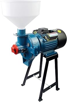 Electric Grain Grinder Mill,2200W 110V Mill Grinder,Dry and Wet Cereals Rice Coffee Wheat Corn Mills with Funnel,Coffee Wheat Feed Machine,Speed Adjustable