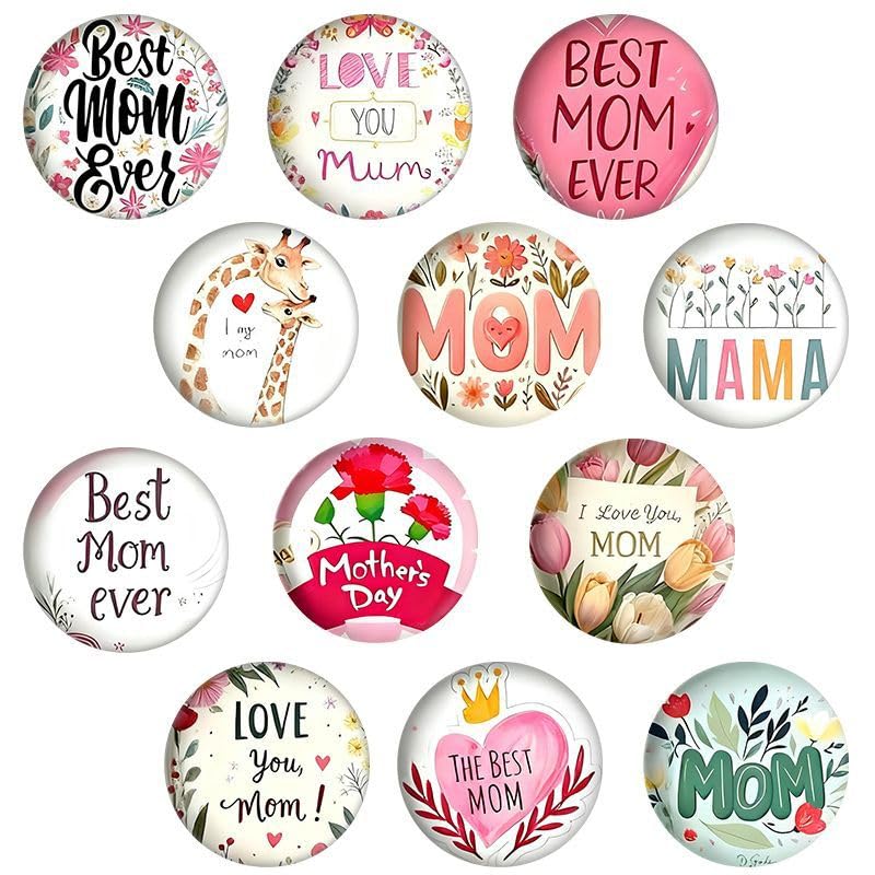 Set de 12 Imanes Decorativos para Refrigerador Día de la Madre miniatura 1