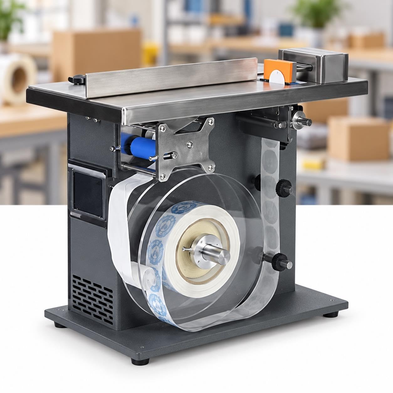 Etiquetadora Semiautomática De 90° Con Control PLC