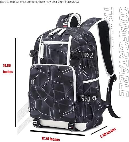 Miniatura 2 de Jugador de fútbol LM individualizado láser mecánico portátil multifunción mochila viaje Daypack fans bolsa, Línea Gris - 4, Mochilas Daypack