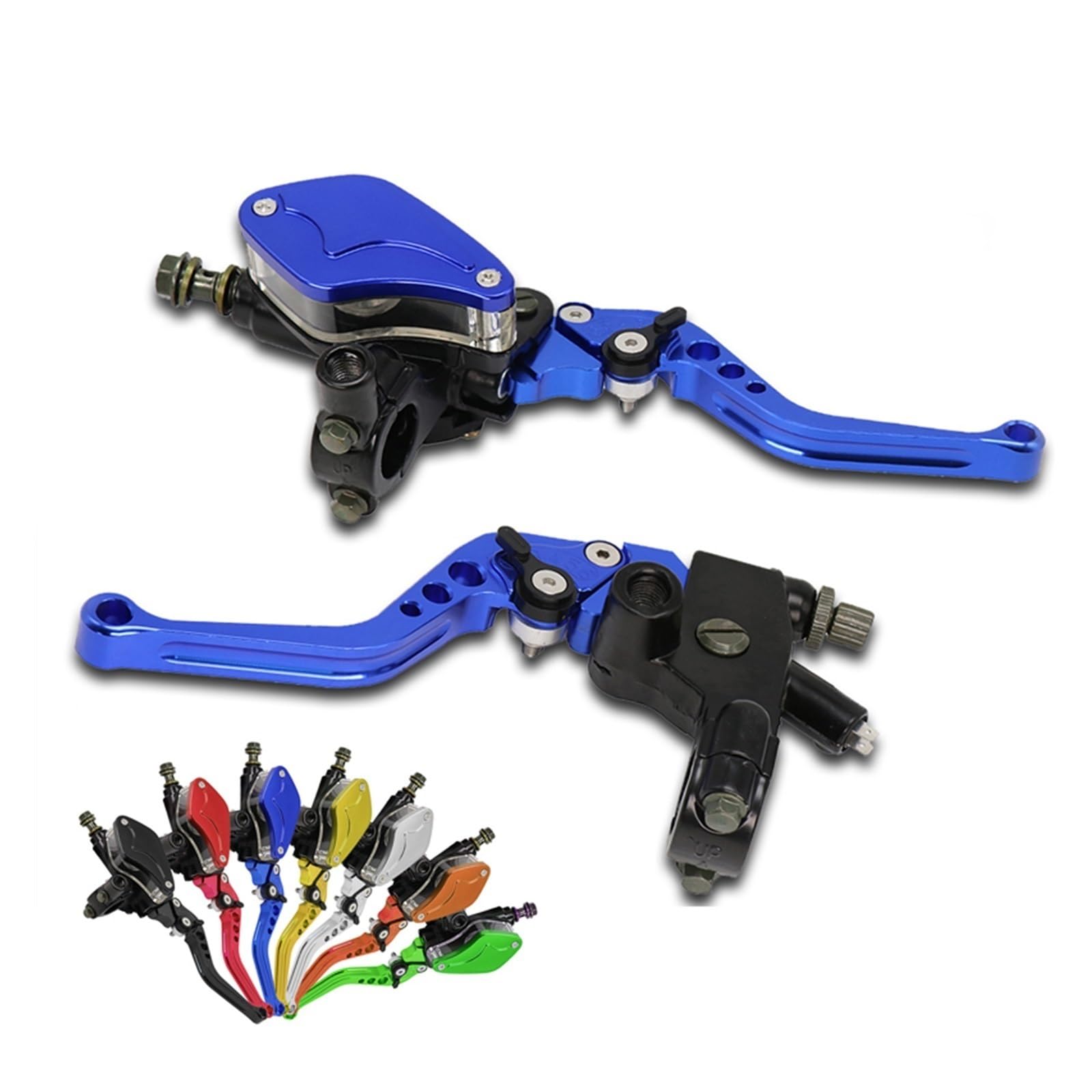 Rynzo Motorcycle Brake Lever 50cc-300cc Hydraulic Brake Clutch Lever for Sport Street Bike(Orange Left)