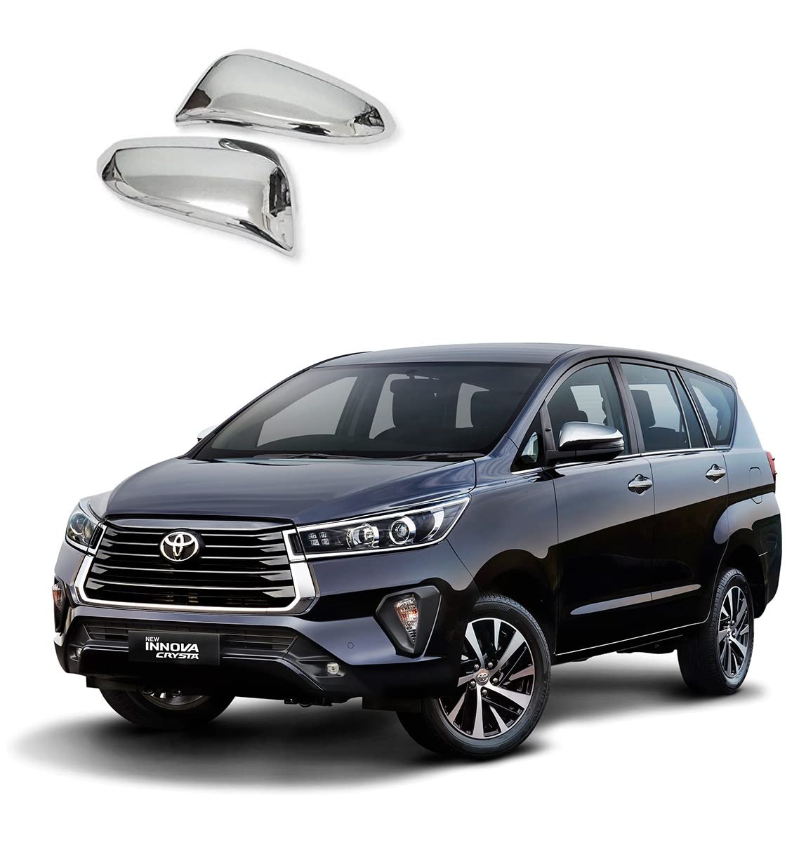 Car Chrome Side Mirror Cover for Toyota Innova Crysta (2021 - Present)-picture-30