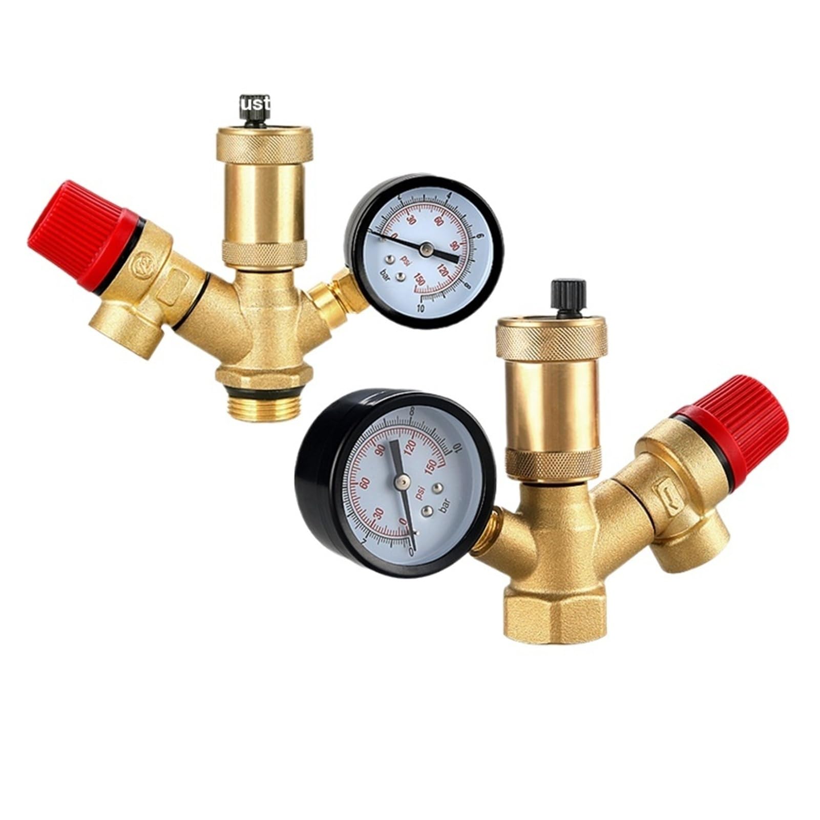 Válvula de alivio de presión de latón, 1 pulgada, ventilación automática de gas, válvula de sistema hidrónico resistente, rosca hembra DN25, diseño duradero para un funcionamiento eficiente