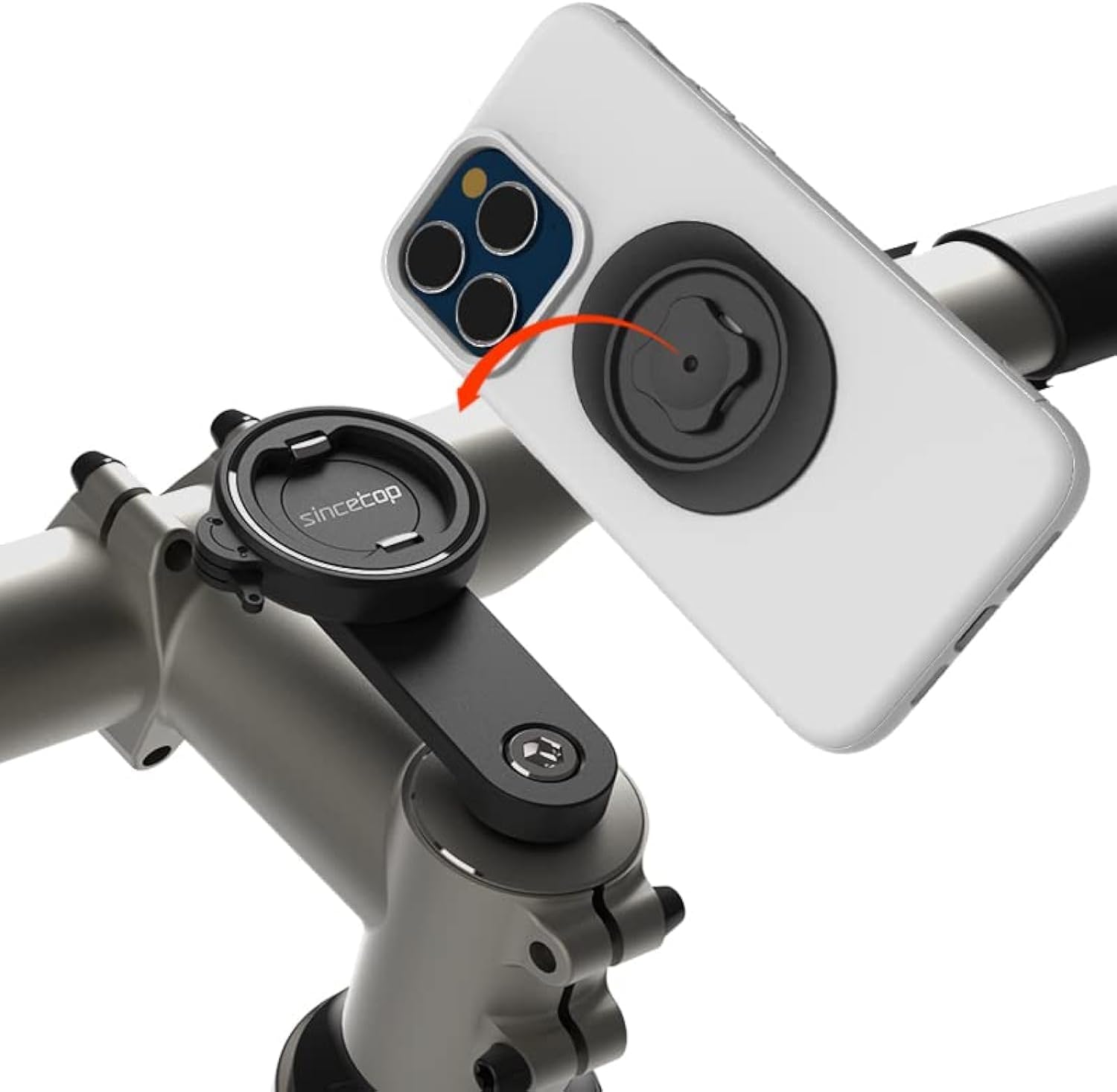 FASTAND Bike Stem Phone Mount, Quick Attach/Detach Aluminum