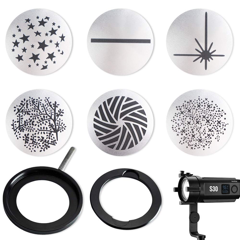 GODOX S30 Farbfilter SA09-003 GOBO Set für Godox S30 LED Fokussierleuchte (SA09-03)