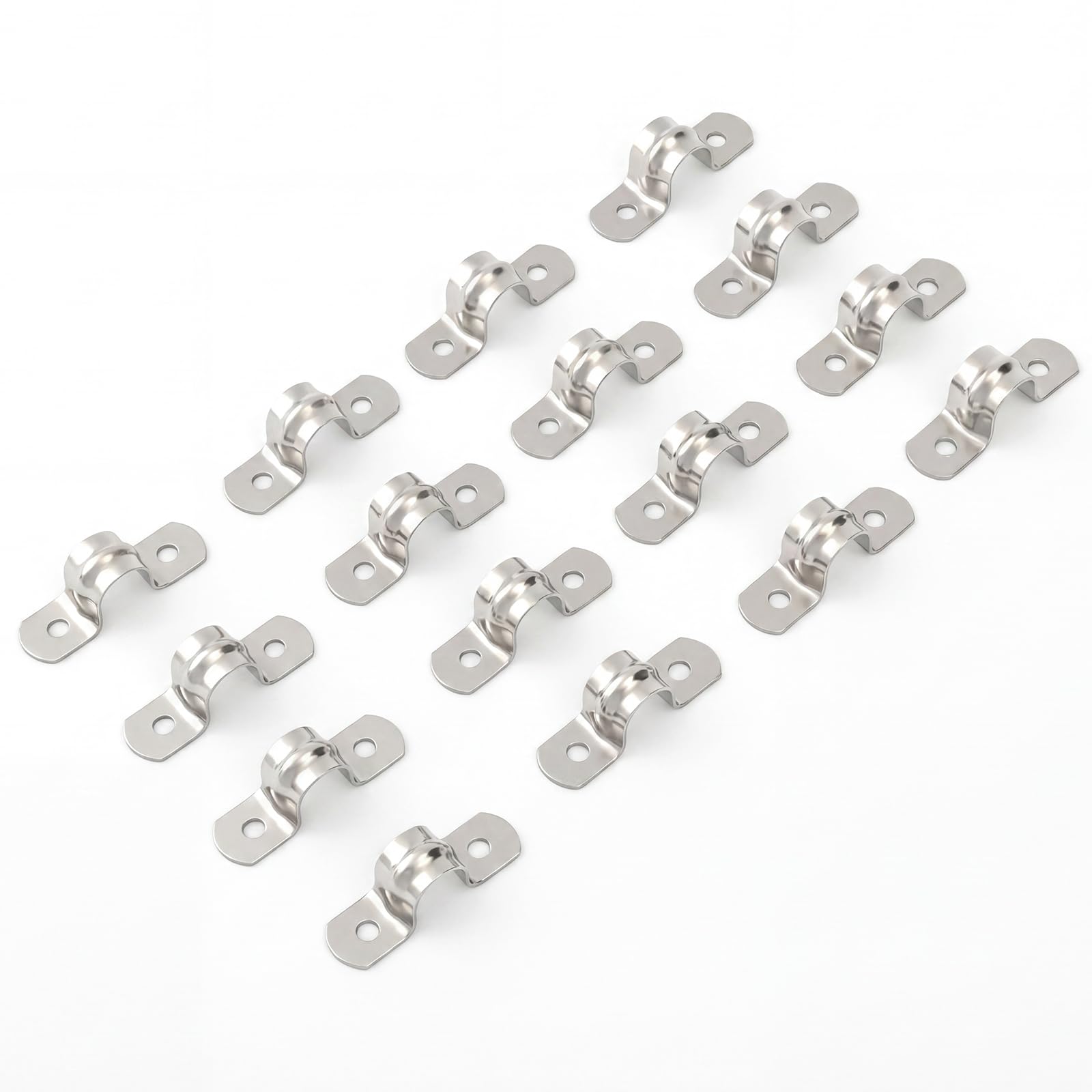 Yaocom 100 Pcs 1/2" Opening Pipe Strap, 304 Steel Conduit Clamp U Bracket