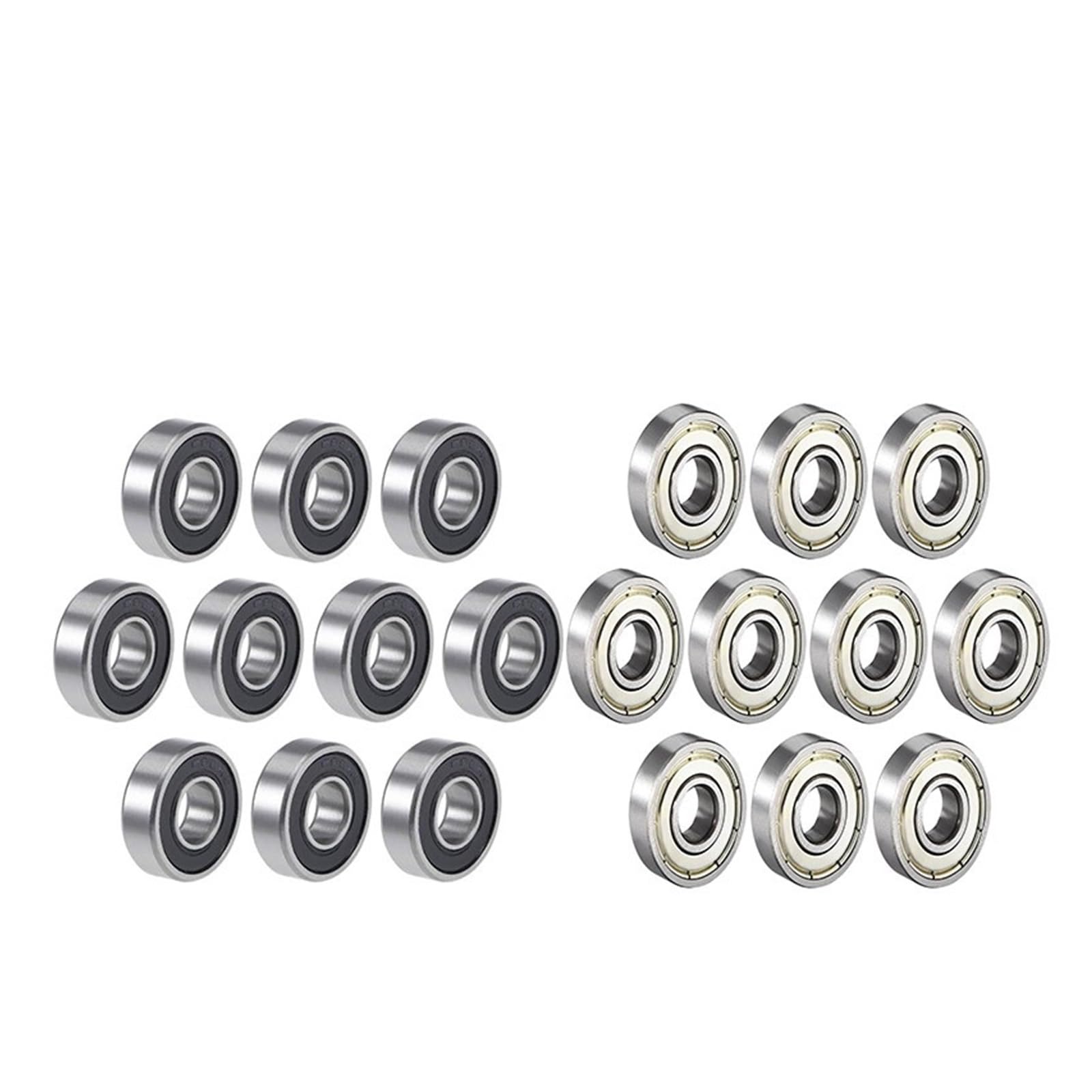 10 sztuk Łożyska kulkowe z głębokim rowkiem 688rs 684 685 686 687 688 689 ZZ RS 2RS Longboard Wrotki Łożyska tulejowe z gumowym uszczelnieniem(-2RS Black,687 7X14X5MM_10PCS_ABEC-3)