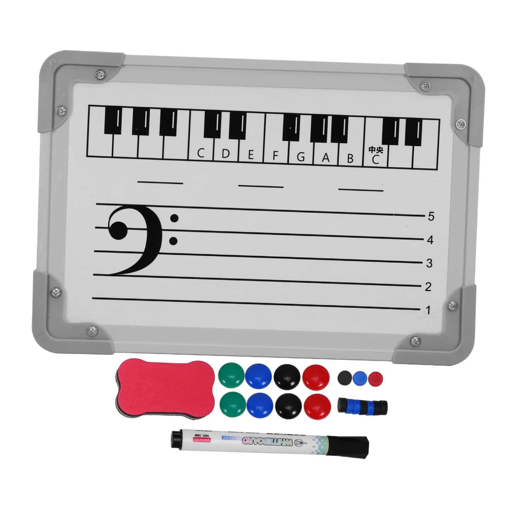 BCOATH 1Set Erasable Music Staff Whiteboard Double Sided Teaching Board for Students Educational Tool for Music Training Classrooms Lightweight Design