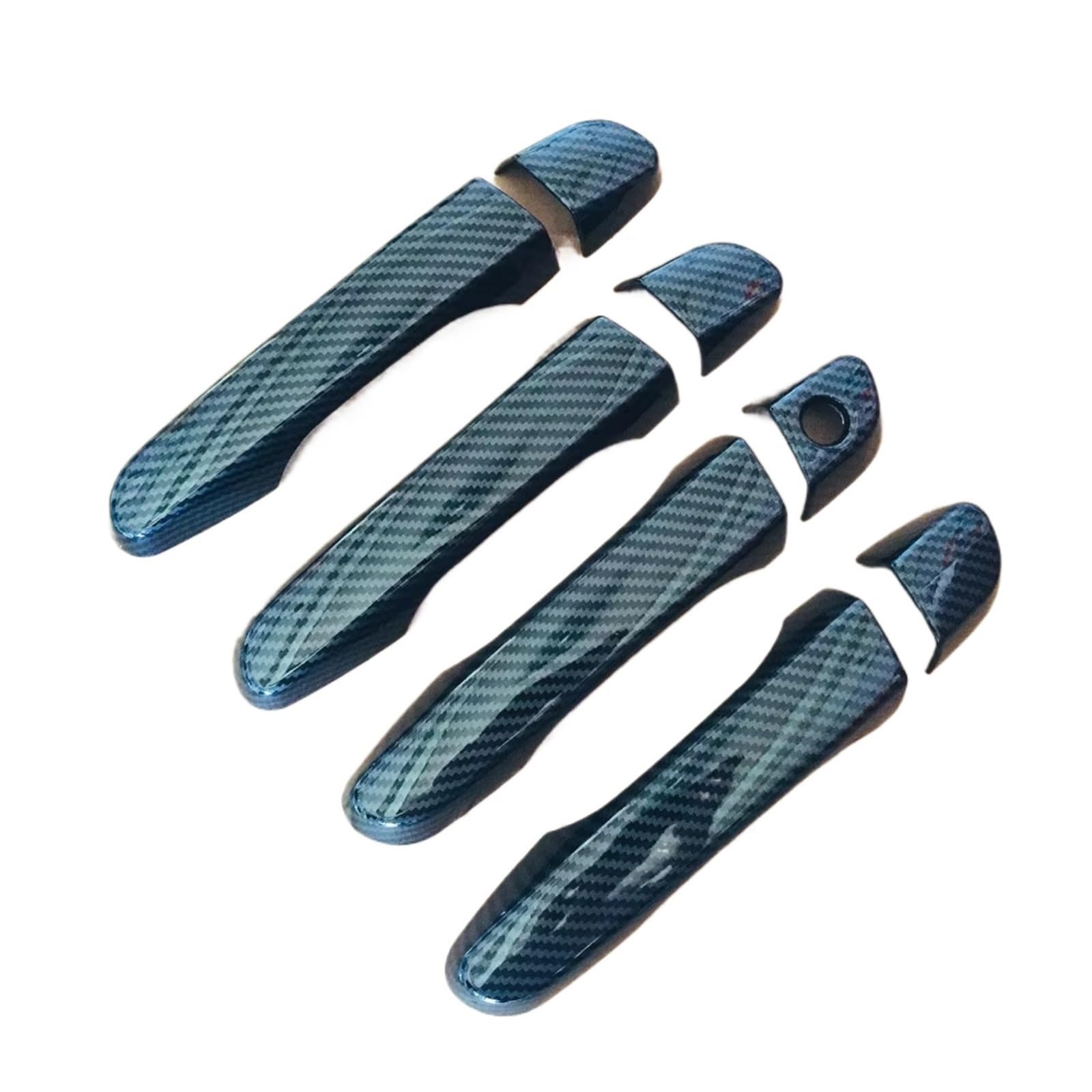 for Hyundai for Creta for Ix25 2015-2019 Chrome Carbon Fiber Door Handle Cover Molding Catch Garnish Overlay Cap Car Exterior Door Handle(Carbon Fiber Handle)