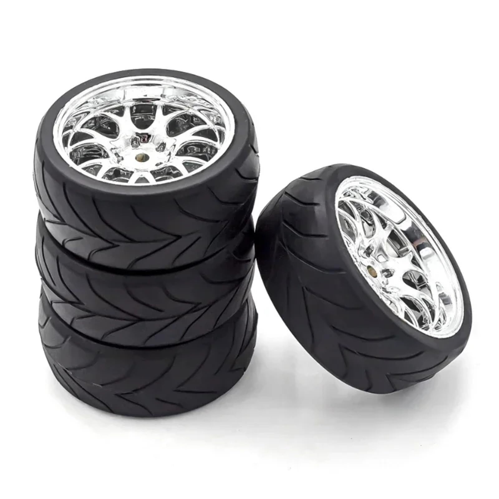 Composants ModèLe Rc pour Redcat pour Hpi pour Tamiya pour Hsp 144001 94123 94122 CS 1/10 Rc Dépasser Voiture Tourisme 4 Pièces 66mm sur Pneus Route Jantes 12mm Moyeu Hexagonal