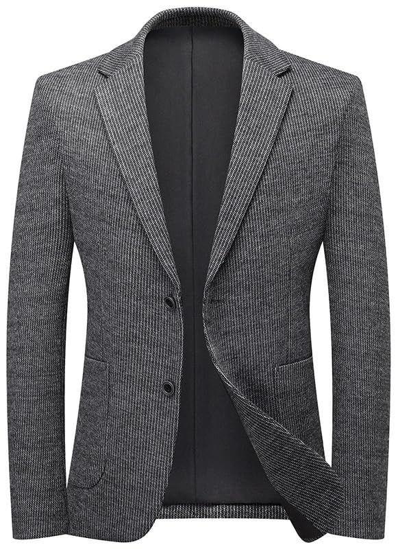 Men's Fall Wool Blend Thickened Warm Comfortable Suit Jacket Business Casual Sport Coat