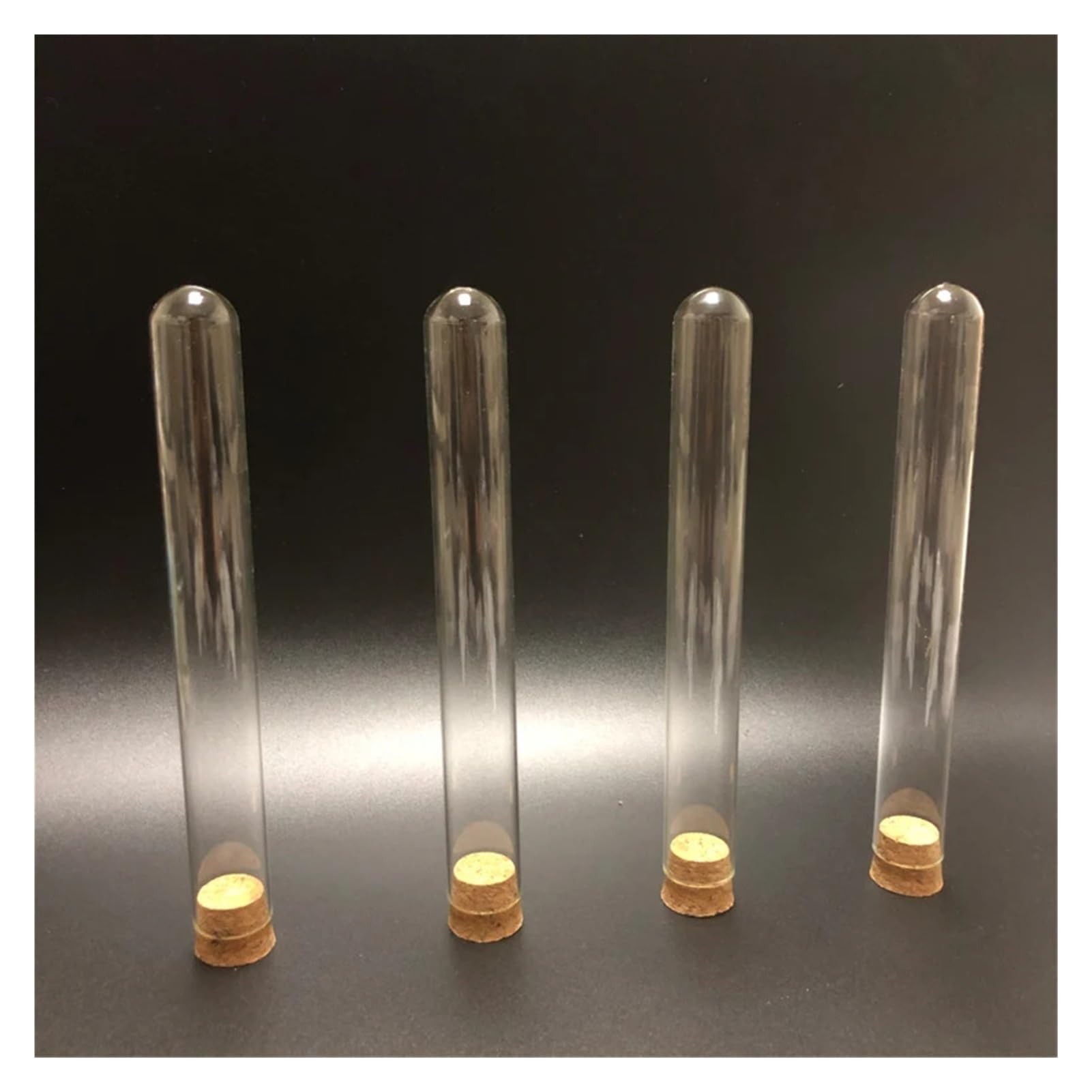 100 stück/packung 12x75mm Labor Rundboden Reagenzglas mit Korken Labor Glaswaren