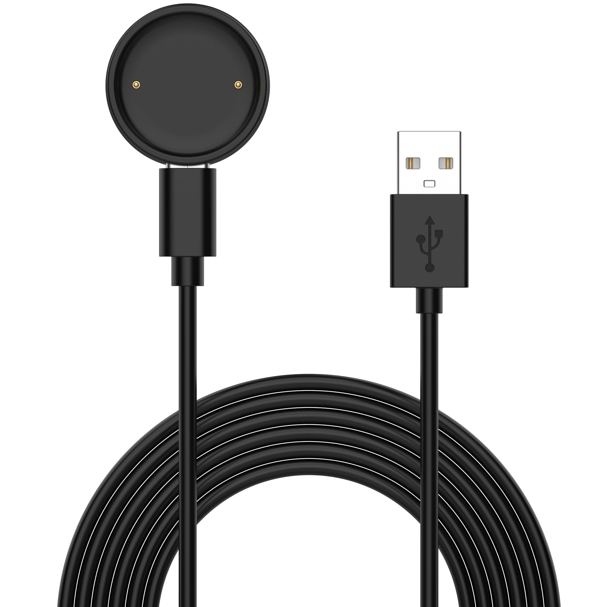 Kabel do ładowania USB 2 w 1, kompatybilny z ładowarką Amazfit Active 2, 100 cm, adapter typu C, złącze konwertera zegarka, czarny