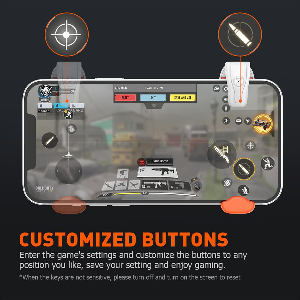 BIGBIG WON Mobile Gaming Trigger Plug and Play per iOS e Android Phone, 4,7-6,5 pollici Game Trigger per PUBG/Fortnite/Call of Duty