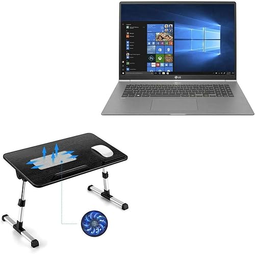 Soporte y soporte para LG Gram de 17 pulgadas (17Z990) (soporte y montaje por BoxWave)  Soporte de cama para computadora portátil de madera