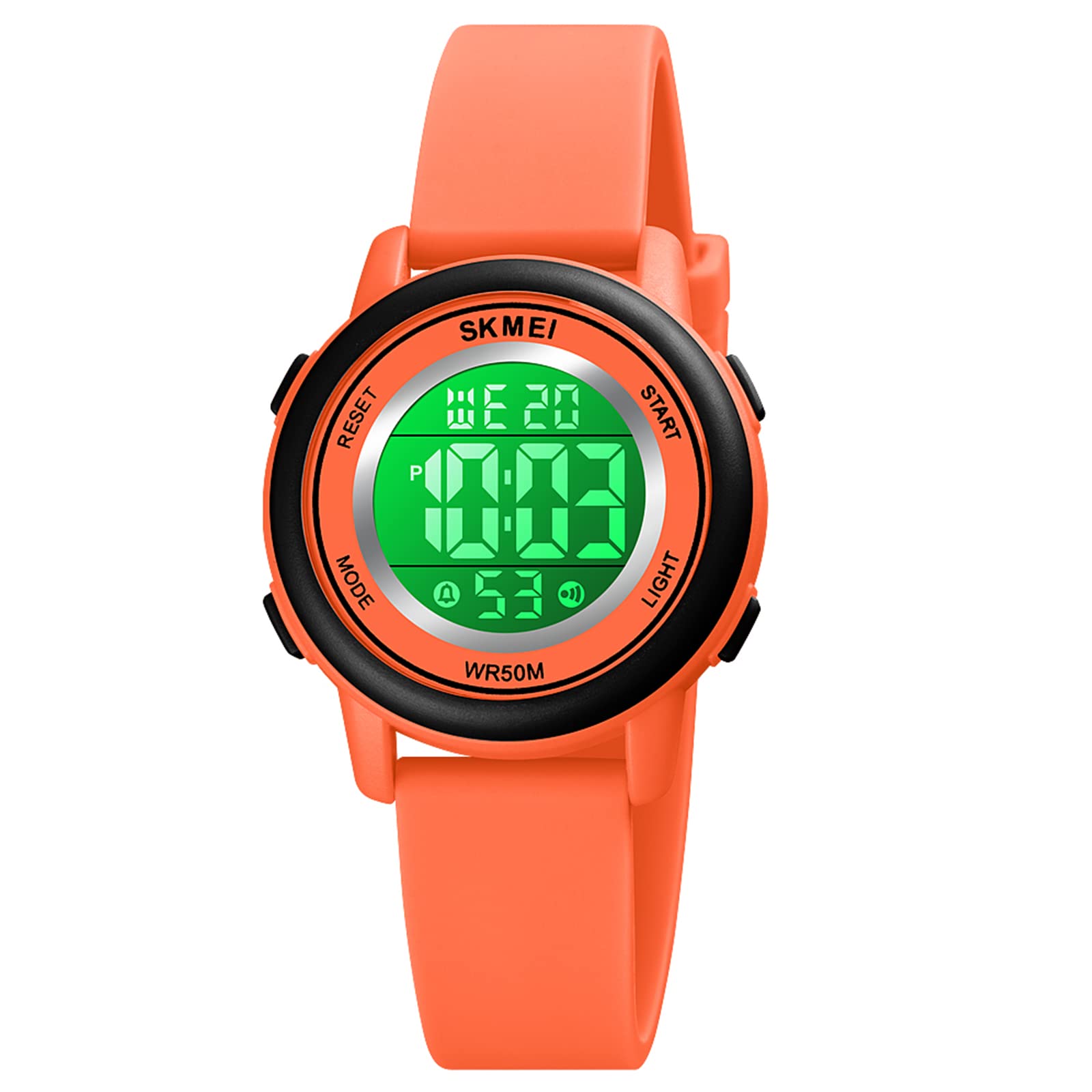 SKMEI Mens Wrist Watch, Waterproof Military Analog Digital Watches with LED Multi Time Chronograph, Stainless Steel Business Watches for Men