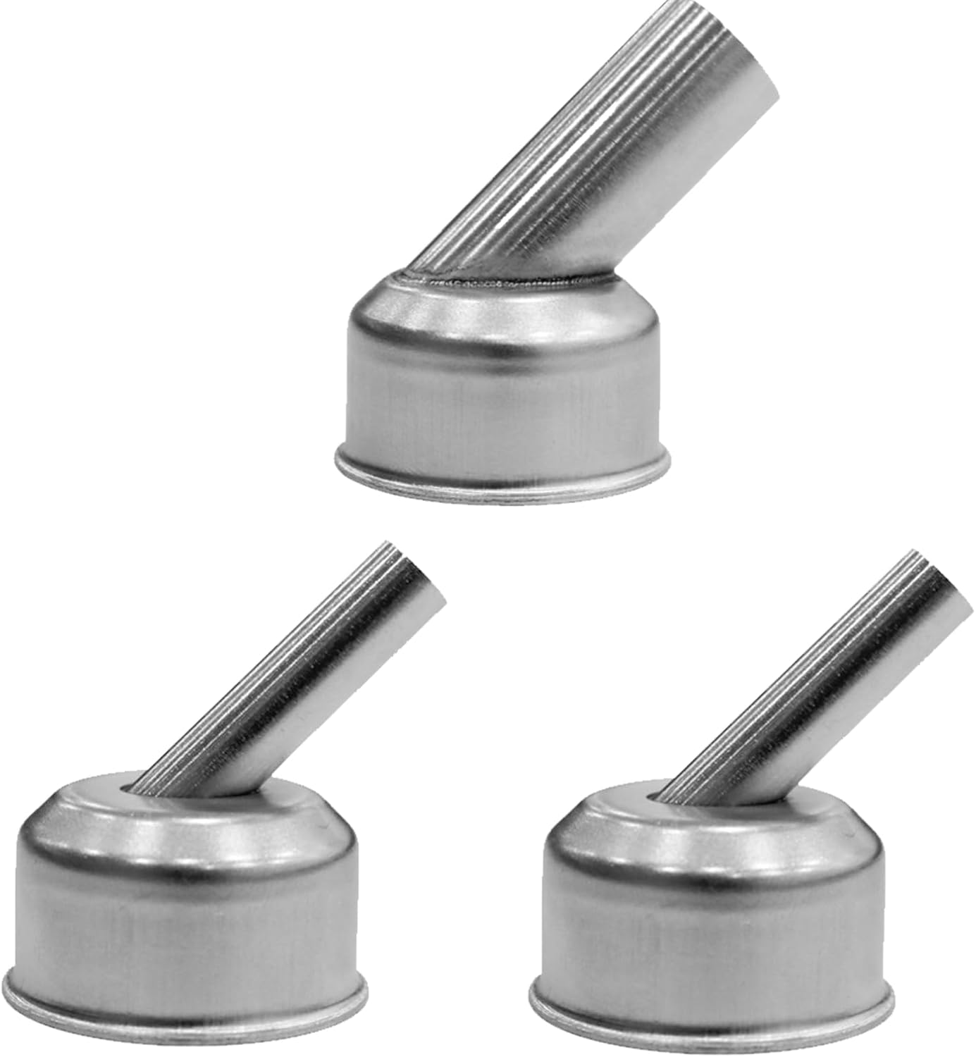 3Pcs Heat Gun Nozzle, ST-862D 45° Bend Hot Air Nozzle,Stainless Steel Welding Accessories for ST862D Soldering Station