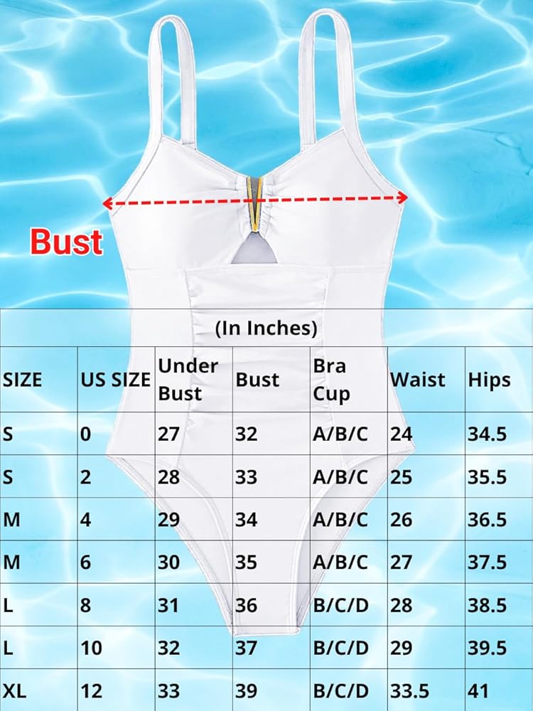 Kaei&Shi One Piece Swimsuit Women Tummy Control,Metal Piece