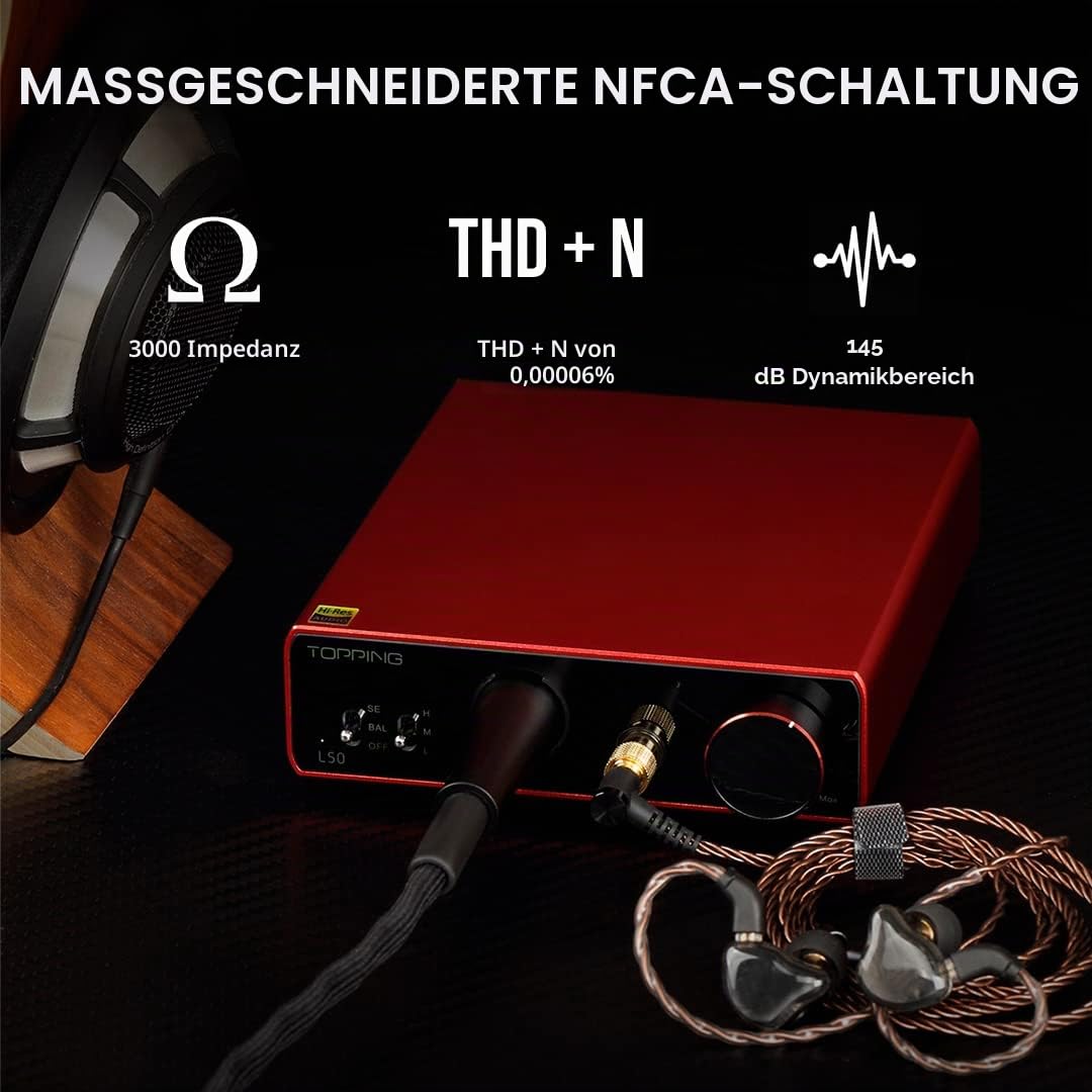 Topping L50 NFCA Hi-Res Kopfhörerverstärker (schwarz)