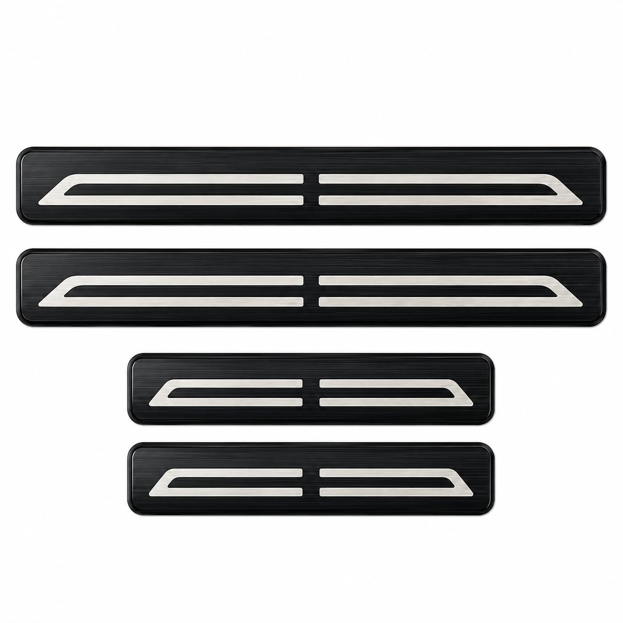 WBNLCRTD 4 PCS Pressed Stainless Steel Door Sill Protectors for VW Touareg R/PHEV/2020-2022, Anti Scratch Scuff Plates,C