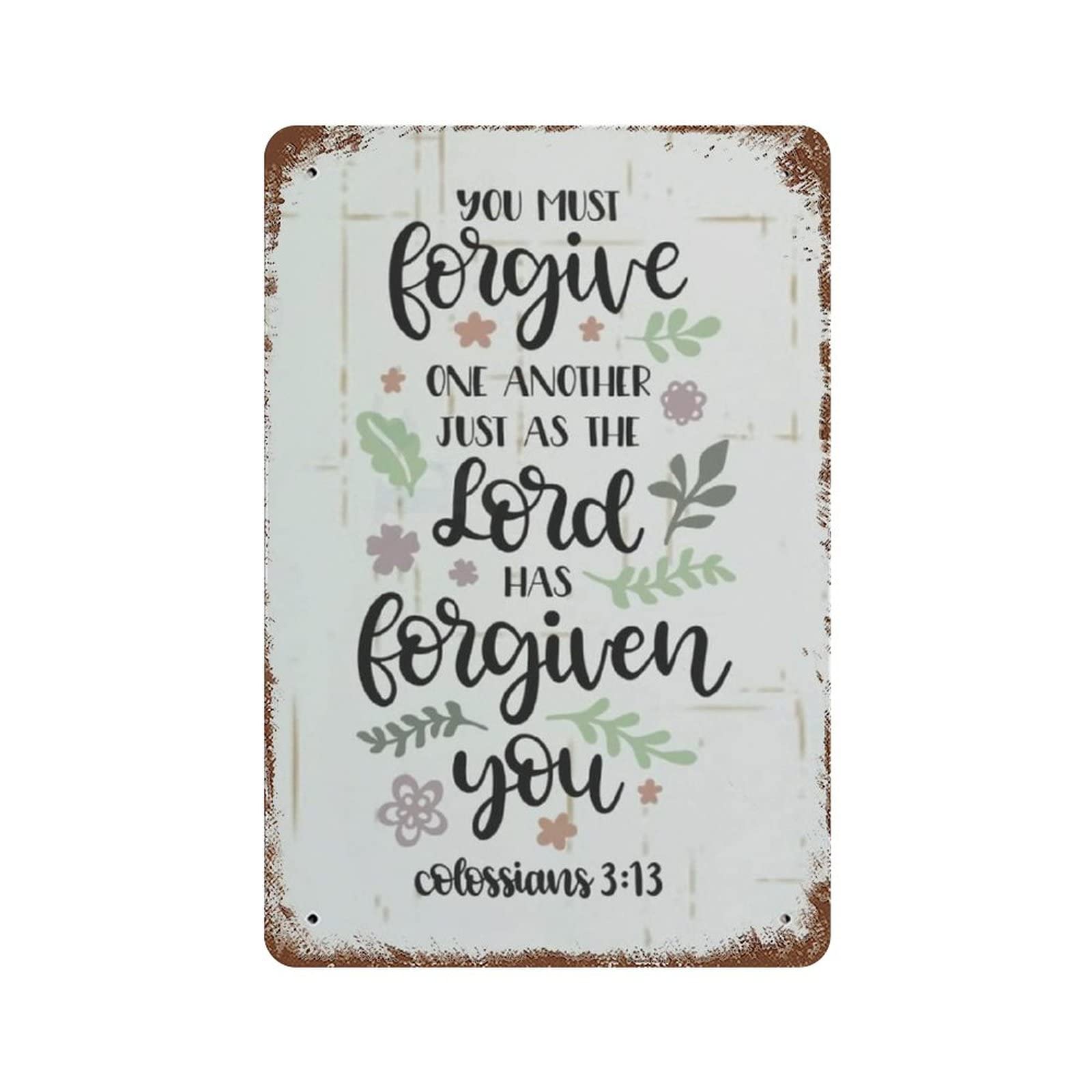 AOOEDM You Must Forgive One Another Tin Metal Sign Wall Decor Funny Inspirational Quote Wall Art Sign Vintage Tin Signs For Home Coffee Bar Man Cave Sign Pub Poster