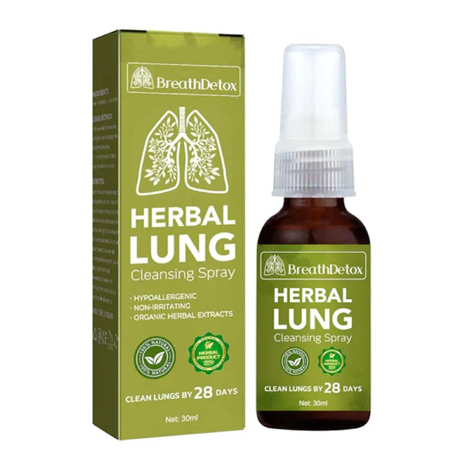 Spray nettoyant pulmonaire à base de plantes, brume de nettoyage pulmonaire à base de plantes, essence pulmonaire naturelle à base de plantes, spray nettoyant poumon, soutien pulmonaire puissant