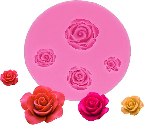 Vista 17 de Molde de jabón de silicona con forma de flor de rosa 3D en 3D, molde de pastel de chocolate, hecho a mano, decoración de fondant, herramientas