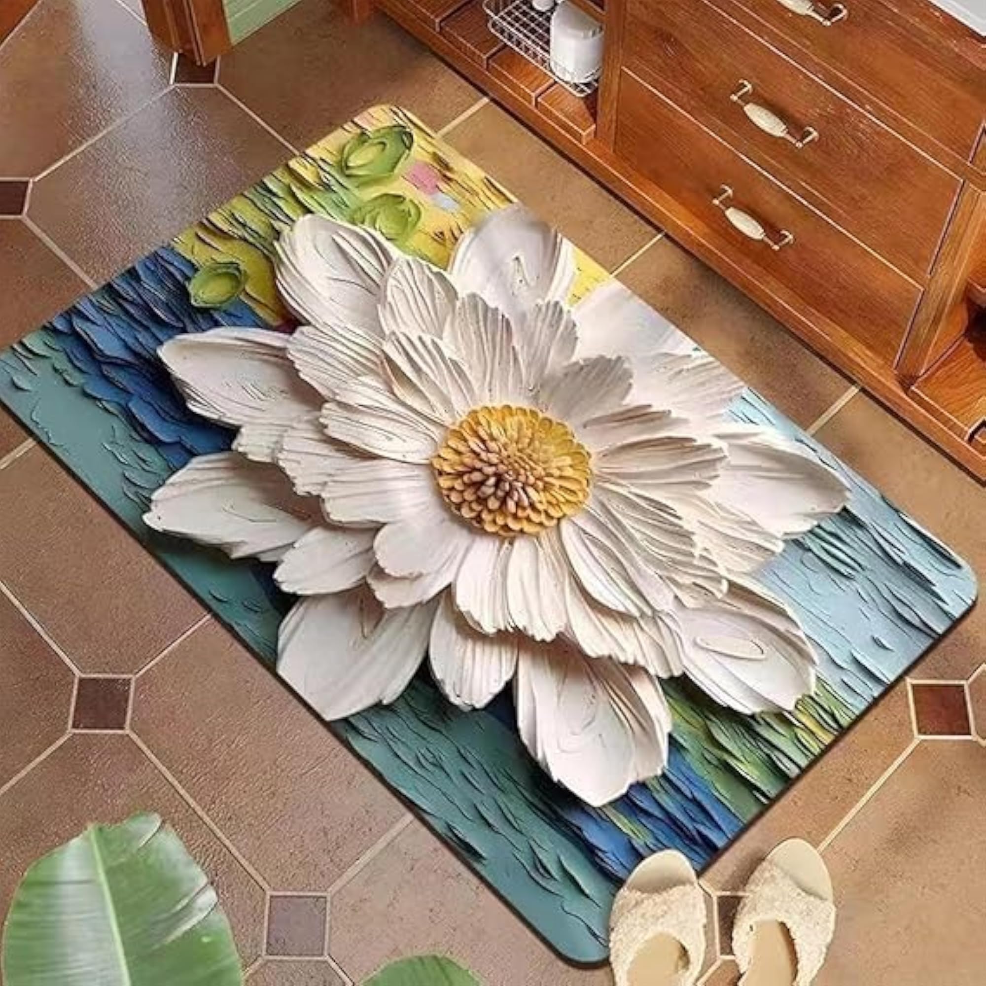 5D Bathroom Mat Water Absorbent Non Slip Bath Rug