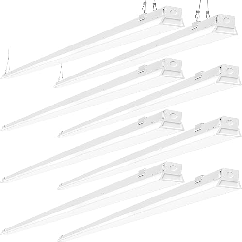 Miniatura 8 de ANTLUX Lámpara LED de tienda de 8 pies, tira de luz LED de 110 W, 12200 LM, 6000 K, luces lineales LED de 8 pies, iluminación LED enlazable