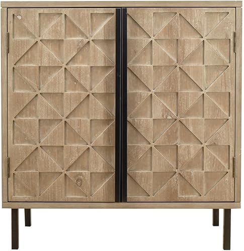 Miniatura 1 de FRITHJILL Rustic Storage Cabinet with 2 Doors Liquor Cabinet for Dining Room Decorative Console Cabinet for Hallway Natural