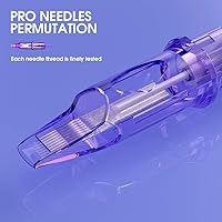 Vista 2 de Cartuchos de tatuaje Mast Pro 20pcs agujas desechables Bugpin 0.25MM Round Liner 0803 Round Liner