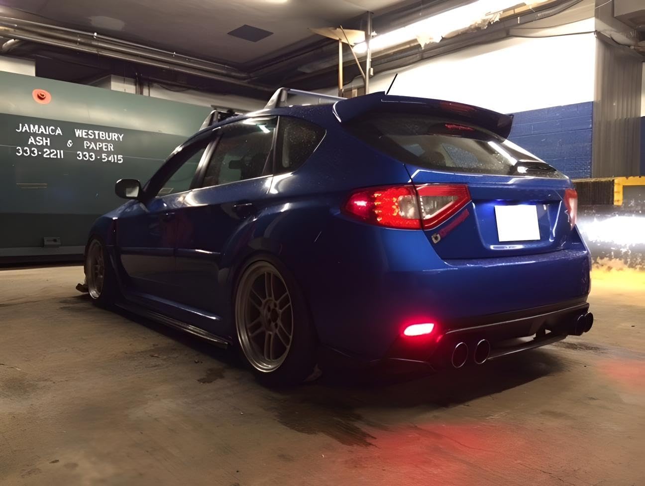 iJDMTOY Smoked Lens 26-SMD LED Bumper Reflector Lights Compatible With Subaru 2008-14 WRX/STI, 08-up Impreza, 13-up XV Crosstrek, Function as Rear Fog, Tail/Brake Lamps