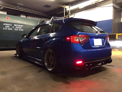 Miniatura 6 de Luces reflectoras ledes de posición para defensa iJDMTOY 26-SMD para 2008-2014 Subaru Impreza, WRX STI o XV Crosstrek 2013 en adelante, Rojo