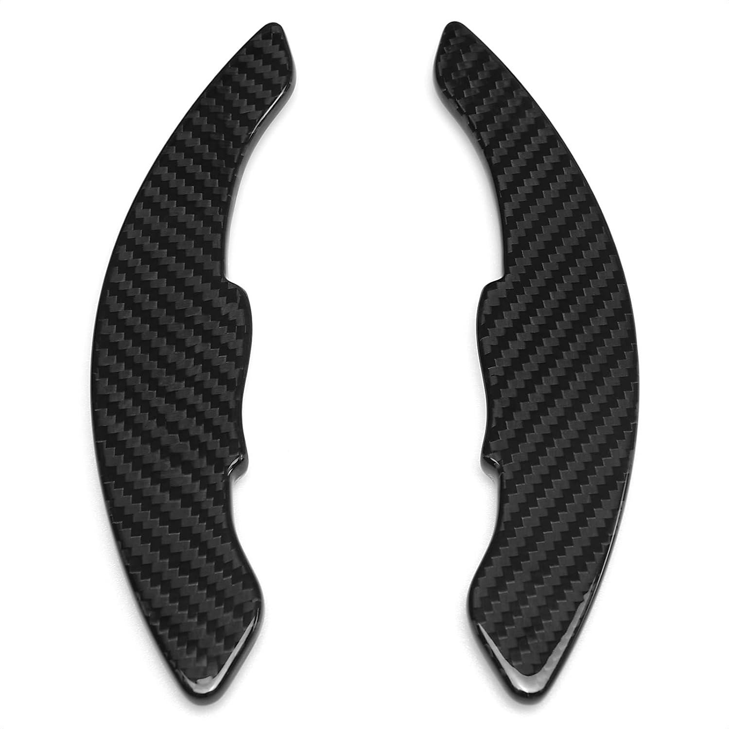 Real Carbon Fiber Steering Wheel Shift Paddle Extended Shifter Trim Cover Compatible with HONDA CIVIC ODYSSEY SPIRIOR ACCORD CROWN ROAD URV CRV HYBRID ACURA CDX MDX RDX ILX TLX Car Accessories