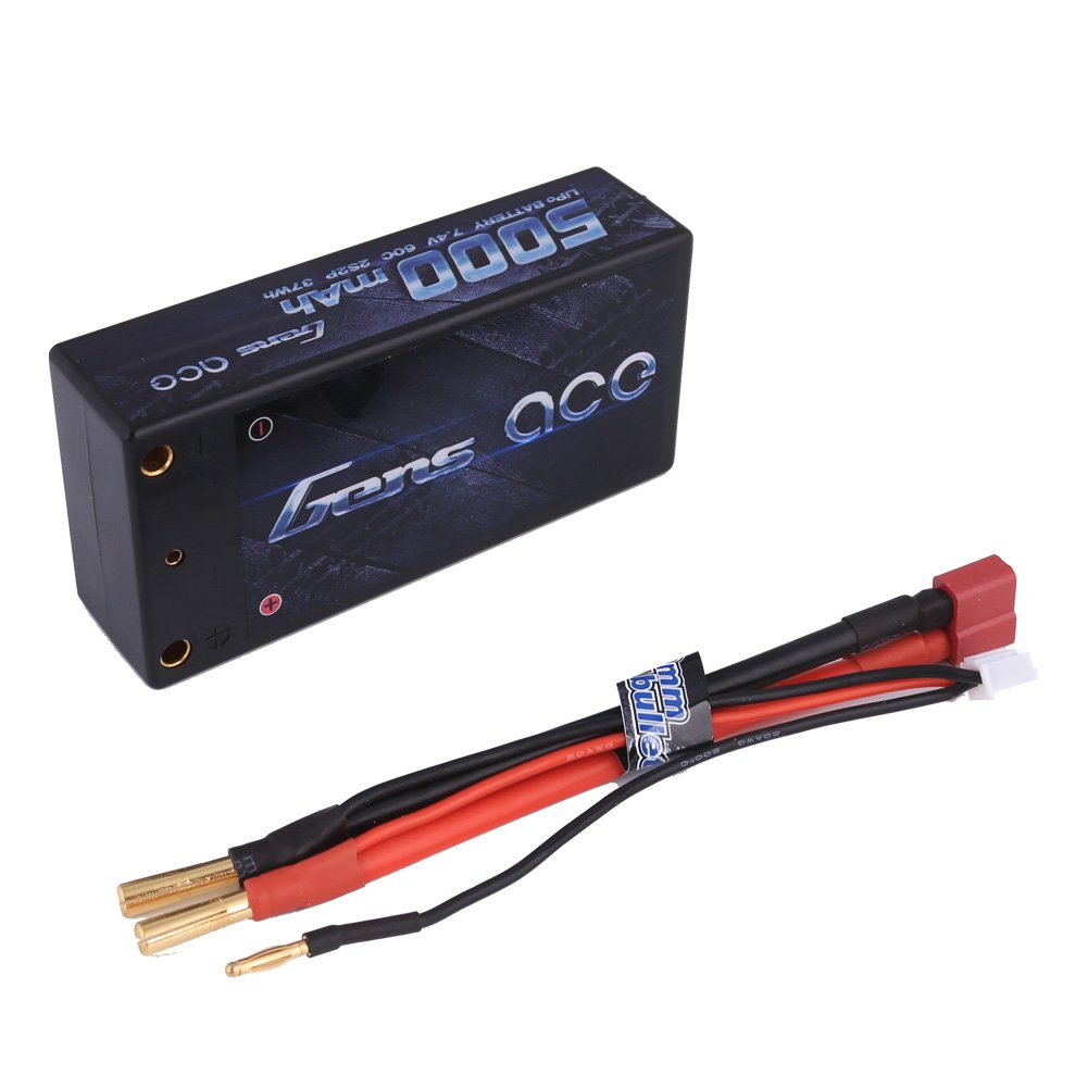 Amazon | Gens ace 7.4V 5000mAh ショートリポバッテリー 60C 2S