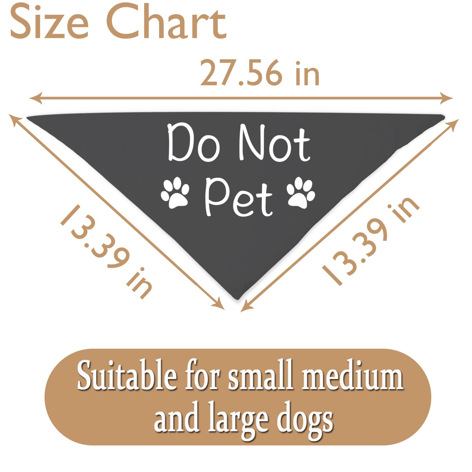 1 Piece Do Not Pet Bandana Reactive Dog Bandana Training Puppy Anxious Dog (Do Not Pet D UK) - Image 2