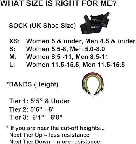 Miniatura 8 de WearBands - Bandas de resistencia de 5 niveles de entrenamiento y sistema de ejercicio para deportes, fitness, construcción de glúteos y