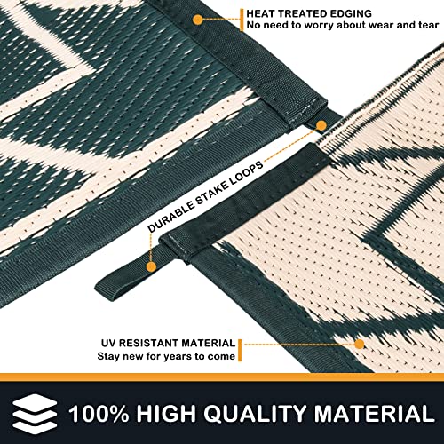 PURRUGS Reversible Mats Outdoor Rugs, Plastic Straw Rug, Weather Resistant Easy Clean Outdoor Modern Area Rugs for Outdoor Patio, Backyard Garden, Terrace, Deck, Beach, Picnic, Camping and RV Travel - Image 5