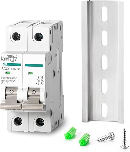 Miniatura 9 de Disyuntor de CC 2 polos 50A 500V para sistema de energía solar y otros sistemas de CC Instalación de riel DIN, interruptor de desconexión solar