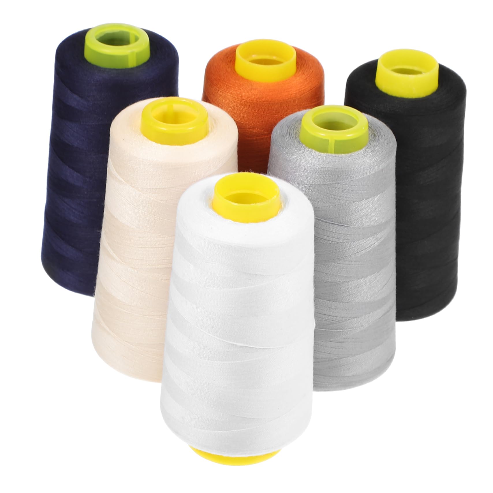 6 Stück Polyester Nähgarn 3000 Yards Bunt für Handnähen und Sticken