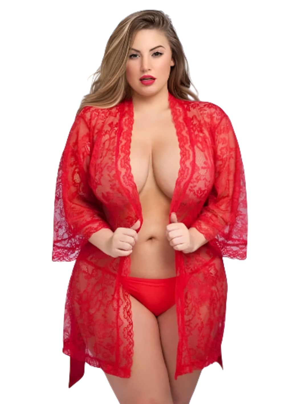 Exotic Bra Panty Set with Matching Shrug | Stylish Bridal Wear | Women's Sexy Lingerie Set with Robe | Honeymoon & Bridal Special Nightwear | Transparent Nighty for Women | 1-Piece Nightdress |Gift-image-17
