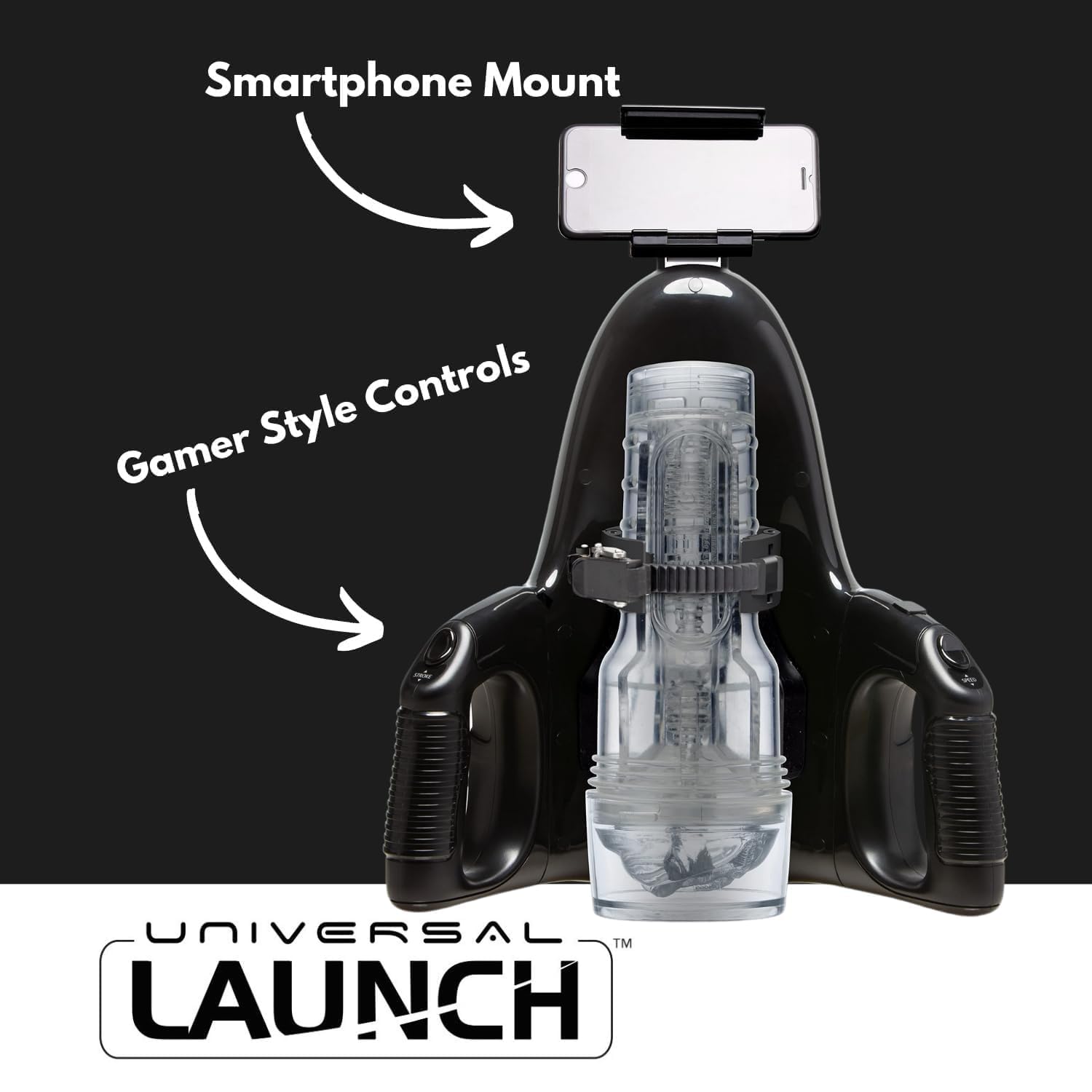Fleshlight - Universal Launch - Soporte para Masturbador Masculino - Experiencia Automatizada para Juguetes Sexuales Fleshlight - con Soporte para Móvil - Placer Intenso