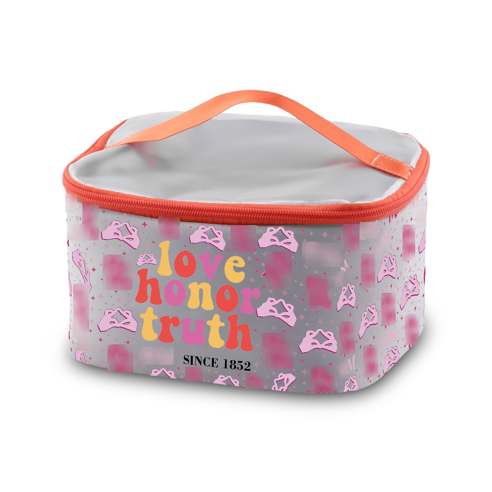 PXTIDY P M Sorority Cosmetic Case Big Little Sorority Gifts P M 1852 Sorority Makeup Organizer Bag Sorority Senior Gift