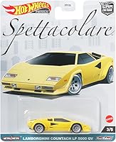 Vista 1 de Lamborghini Countach LP 5000 QV Yellow Spettacolare Series Modelo de auto fundido a presión por Hot Wheels