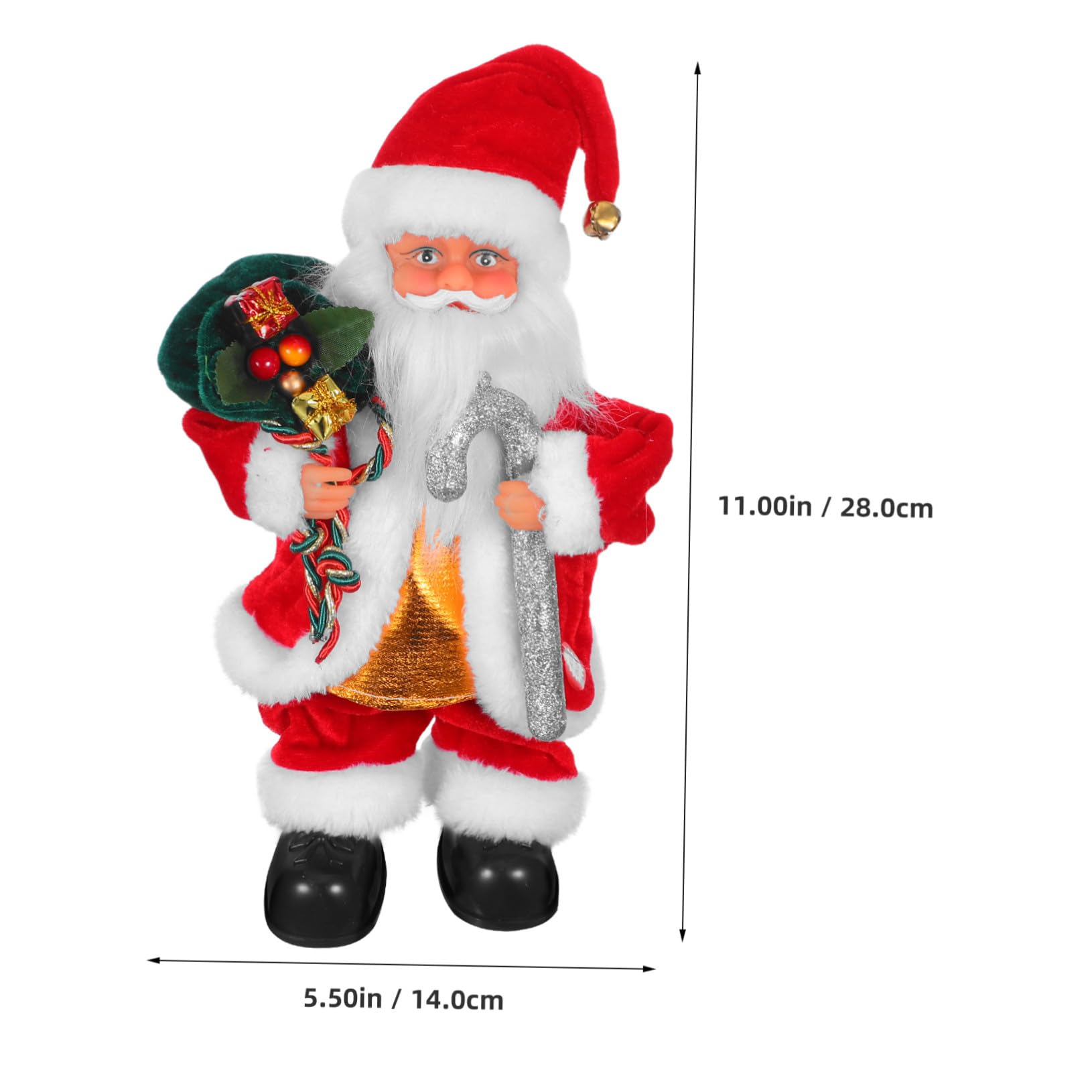 NOLITOY Juguete de Papá Noel Eléctrico Musical Adorno Navideño y Artículo para Fiestas Juguete de Papá Noel Decorativo para Infantiles y Decoraciones Festivas