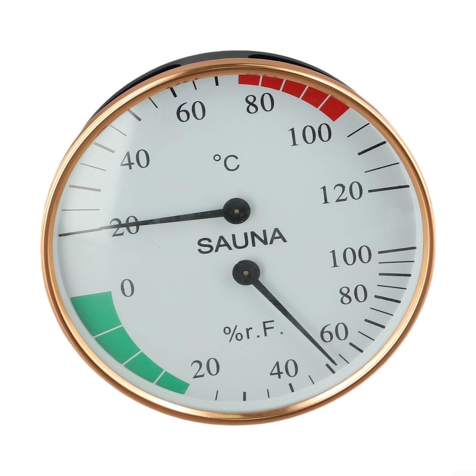 Termómetro e higrómetro de sauna diseño elegante con lecturas precisas de temperatura
