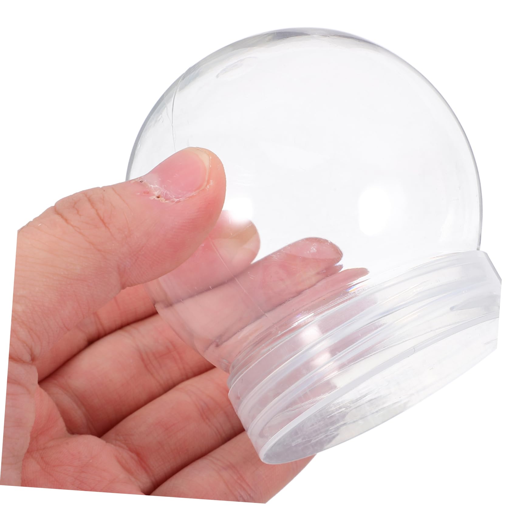 Cabilock 48pièces Boule à Neige Lot de Globes Plastiques Transparents pour Créations De Noël Décorations Personnalisables Et Artisanales