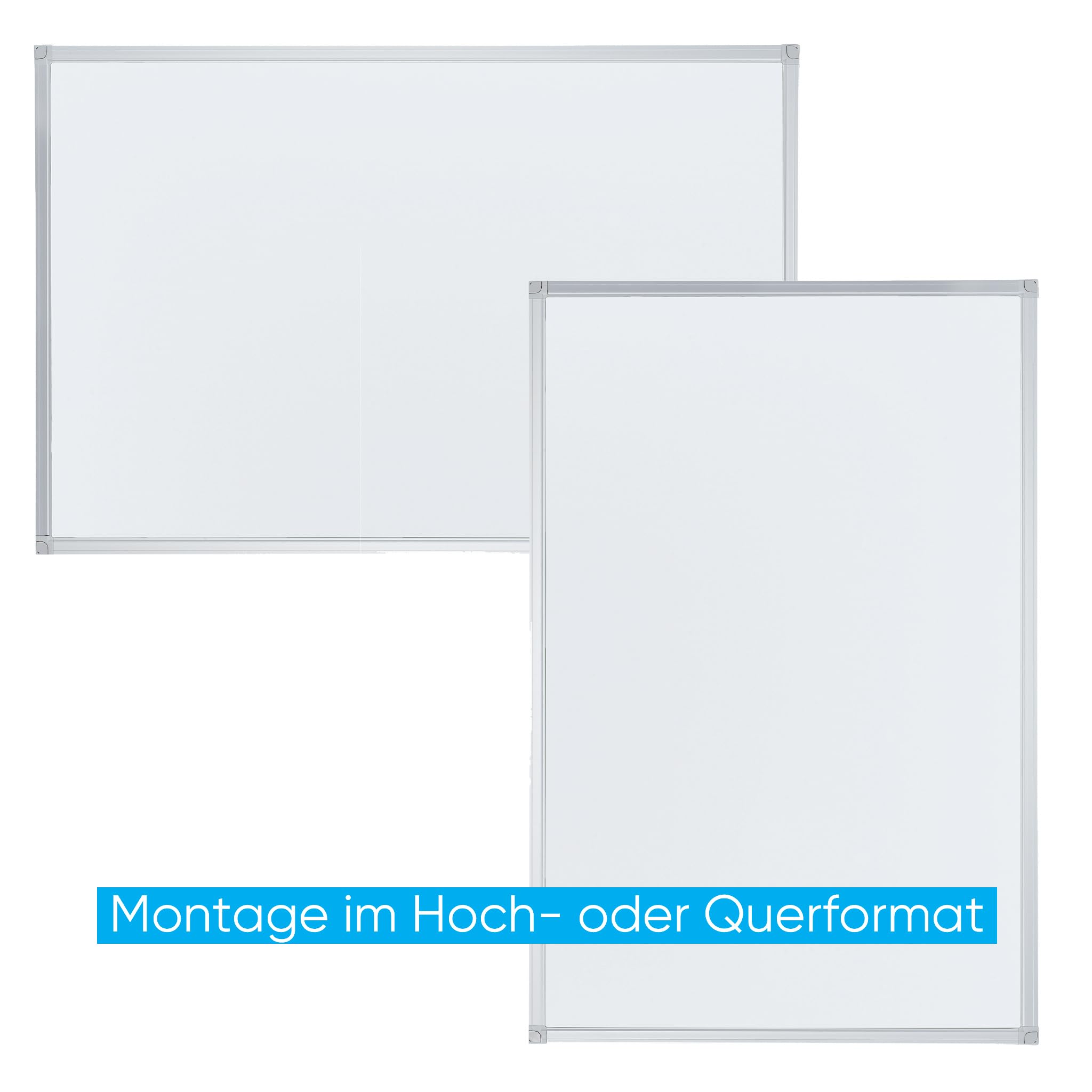 FRANKEN Magnetisches Whiteboard 150 x 100 cm, Magnettafel mit lackierter Stahl-Oberfläche, Schreibtafel inkl. FRANKEN Marker & Ablageschale, Für Büro, Home Office & Schule, Aluminiumrahmen, X-tra!Line