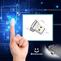 Vista 7 de ARCANITE Lector de huellas dactilares USB para Windows 10 Hello, dispositivo de seguridad de sensor de 360 grados de 0.05s, AKFSD-07