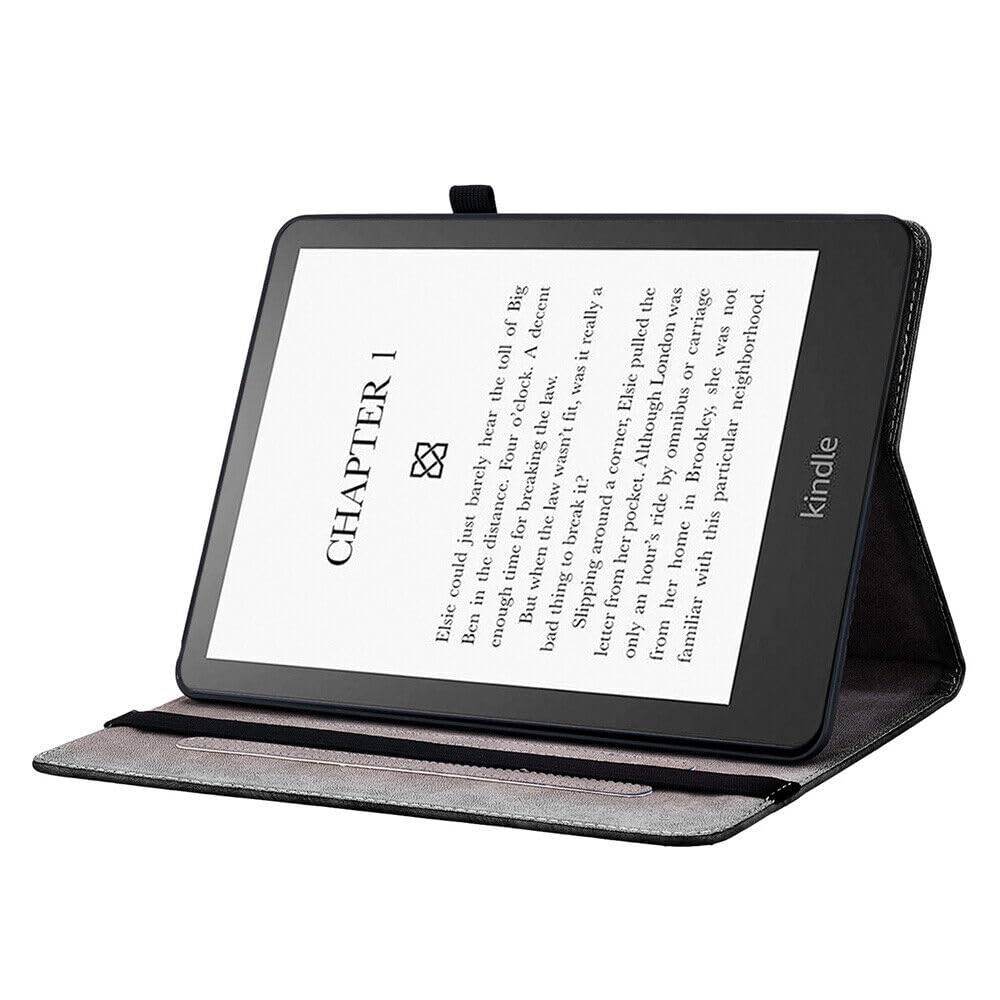 compatibile per Kindle Paperwhite (12a generazione) versione 2024 (modello: Lionselected) custodia posteriore in pelle